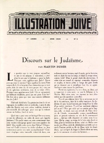 Illustration juive Vol.1 N°2 (01 juin 1929)